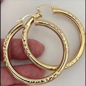 14k gold filled hoops new